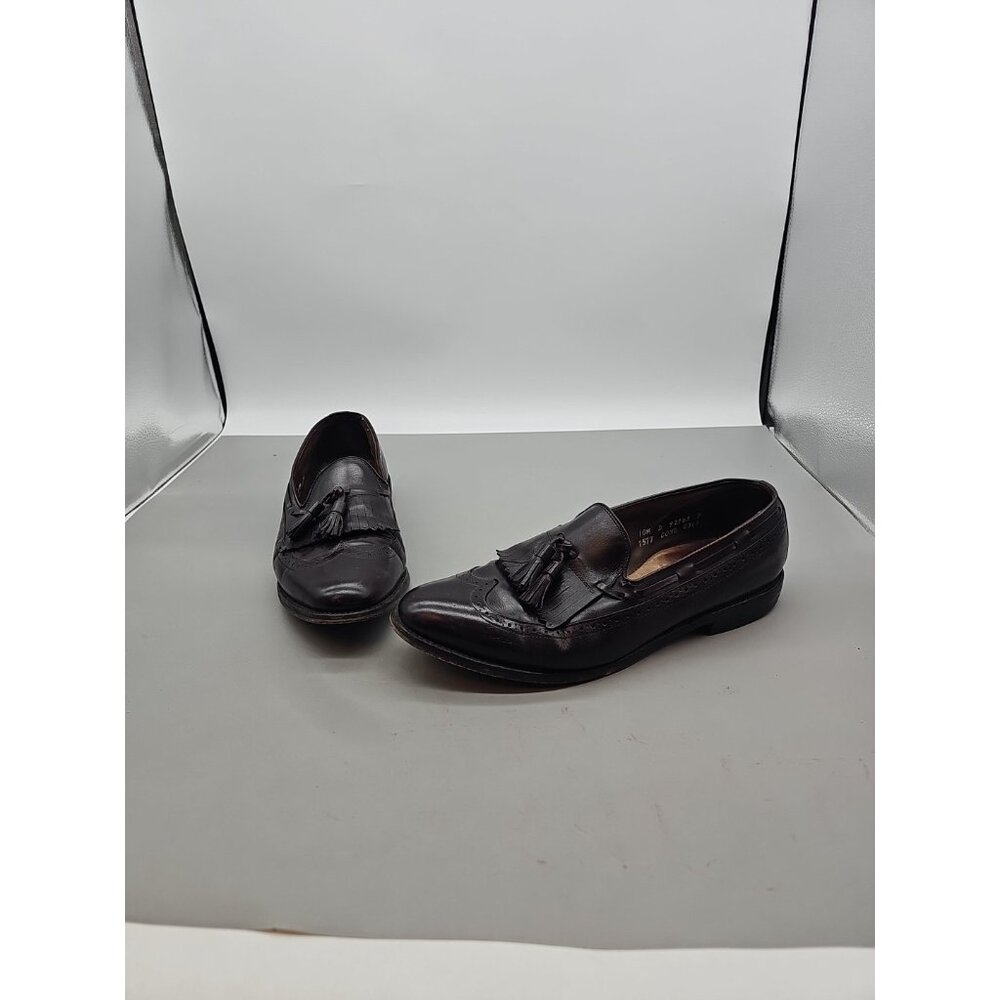 Allen Edmonds Arlington Burgundy Wingtip Brouge Kiltie Tassel‎ Loafers Mens 10.5